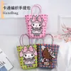 Bolsa Tejida Nueva de Fábrica Bolsa Cuadrada Pequeña Bolsa de Cesta de Plástico para Verduras Color Cesta Pequeña Coincidencia de Foto Bolsa de Playa Bolsa de Mujer