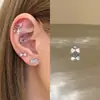 Lindo Brinco de Osso da Orelha Sino Amor Fofo Delicado Brincos de Saturno Feminino Versátil Elegante Parafuso de Osso da Orelha