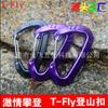 Gancho para hamaca T-Fly de Amazon, gran oferta, gancho de resorte, mosquetón de acero inoxidable 304, hebilla de escalada, disponible en stock.