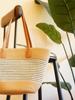 Nova Bolsa de Praia de Verão de Alta Qualidade Grande Capacidade Bolsa de Ombro Trançada Bolsa de Rattan e Palha Cesta de Legumes Bolsa Balde