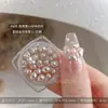 Nuevos Accesorios de Arte para Uñas Perla con Forma de Corazón de Alto Brillo, Corazones de Melocotón 3D de Moda, Decoraciones de Uñas DIY Lindas y Versátiles al por Mayor
