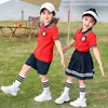Ropa de jardín para preescolar verano algodón puro ropa para clase de deportes ropa para actuación de coro infantil primavera y otoño uniforme de escuela primaria traje de dos piezas