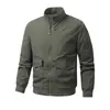 Chaqueta de Primavera y Otoño Amazon Transfronteriza para Hombre Cárdigan Cuello Alto Ropa de Trabajo Casual Holgada Cortavientos Transpirable Chaqueta Abrigo