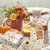 WX438 Papel de Seda Flores Silvestres de Otoño 17g Dulces de Regalo Papel de Envoltura a Prueba de Humedad Decoración de Flores Papel de Pera de Nieve