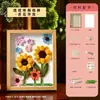 Kit de materiales para manualidades florales para marco de fotos DIY con palitos retorcidos, decoración de marco de fotos hecha por uno mismo, producto terminado como regalo para amigos y mejores amigos