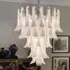 Venda Direta da Fábrica Lâmpada de Sala de Estar Francesa MURANO Luxo Leve Retro Lustre para Escada Duplex Lâmpada para Quarto Principal de Vidro Americano