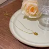 Joyería Transfronteriza Europea y Americana Moda y Exquisito Colgante Nicho Cadena Clavicular No Descolorante Oro de 18K Acero Titanio Accesorios de Collar para Mujer