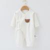 Mameluco para Bebé Tipo a Recién Nacido Temperatura Constante Tejido Color Sólido Protección de Vientre Ropa de Mariposa Ropa Estilo Monje Ropa para Aire Acondicionado