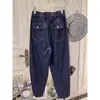 Roupas Femininas Plus Size 2025 Tencel Sedoso Anti-Amassar Fresco e Confortável Calças Harem Cropped de Verão Jeans com Cintura Elástica para Mulheres