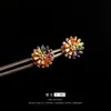 Pendientes de Margarita Arcoíris Dopamina Super Brillantes Mismo Estilo que Little Red Book para Mujer, Pendientes de Moda Elegantes de Gama Alta