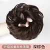 Bola de Cabelo Real Cabeça de Bola Fofa Sensação Cabelo Liso Círculo Feminino Preguiçoso Acessórios de Cabelo Bolsa de Peruca Flor Natural Botão Bola de Cabelo Falsa