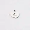 Popular Europeu e Americano Pézinhos de Bebê Aço Inoxidável Polido Espelhado Pingente Duplo de Pézinhos Acessórios 13*19mm