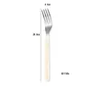 Juego de Cubiertos de Acero Inoxidable con Mangos de Plástico, Cubiertos Estilo Occidental 430, Cuchillo y Tenedor para Steak, Cuchara y Tenedor de Postre, Juego de Cinco Piezas