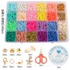 Cuentas de Arcilla Polimérica Suave En Caja Multiestilo Transfronterizo DIY Colorido Arcilla Suave Cuentas Espaciadoras de Rodajas Finas Collar Accesorios de Joyería Venta al por Mayor