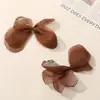 Super Estilo Hada Malla Fina Borde Quemado Multicolor Múltiples Capas Lazo de Ocho Pétalos DIY Accesorios para el Cabello Hechos a Mano Pendientes Accesorios para Ropa