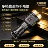 Linterna LED de alta intensidad, recargable por USB, reflector exterior de largo alcance con luz lateral, luz de trabajo, luz dual amarilla, lámpara portátil