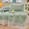 2026 Novo Modelo Conjunto de Três Peças Estilo Saia de Cama com Tapete Cool Bean