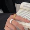 Anillo Texturizado Geométrico con Borde Enrollado para Mujer, Diseño Creativo de Moda y Único, Anillo Abierto Nuevo, Anillo para Dedo Índice, Moderno