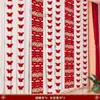 Quarto de Casamento Longo Layout de Personagem Feliz terno Borboleta Flor Decoração de Casamento Casa Nova Quarto Sala de Estar Mulher Cortina Pingente