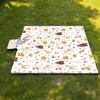 Tapete de praia impresso ao ar livre Camping Tapete de piquenique portátil dobrável 600D Oxford Cloth Waterproof Mat almofada à prova de umidade