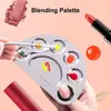 Mezclador de Maquillaje de Acero Inoxidable Placa Mezcladora para Esmalte de Uñas Paleta Mezcladora de Base y Sombras de Ojos con Varilla Espátula Herramientas de Belleza Mancha