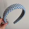 Scrunchie de Tecido Xadrez Artístico Estilo Coreano para Mulheres, Elástico Simples Grande para Cabelo, Acessório de Cabelo de Alta Qualidade