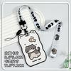 Porta-cartão de gato de desenho animado de estudante, crachá de nome, bolsa para cartão de escola, controle de acesso, crachá de trabalho, marca de fábrica, capa protetora, atacado para homens e mulheres