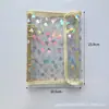 Frete Grátis Caderno com Capa de PVC Transparente com Zíper de Coração a Laser e Adesivos de Estrela, Refilável 6 Furos