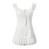 (con Forro + Cierre + Almohadilla en el Pecho) Vestido Súper Bonito, Vestido Blanco Pequeño Primer Amor de Verano, Vestido Corto Dulce para Niñas Que Las Hace Ver Más Jóvenes