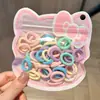100 Piezas Gomas para el Cabello de Margarita Sencillas Empaquetadas en Bolsa Bandas de Goma de Nylon Coloridas Anillos de Toalla Accesorios de Cabello de Moda Cuerdas para el Cabello Lote
