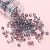 Cuentas de arroz de vidrio de calidad nacional de 4 mm, cuentas de doble punta Aurora de dos colores, hechas a mano, accesorios para pulseras de cuentas DIY