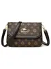 Bolsas Femininas Transfronteiriças Bolsa Transversal Versátil 2025 Nova Moda Estampada Grande Capacidade Multicamada Ombro Único Bolsa Pequena Tendência