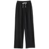 Pantalones de Pierna Ancha Transfronterizos para Mujer, de Cintura Alta, Slim, Transpirables y Holgados, Verano Delgado 2025, Pantalones Rectos Casuales de Estilo Coreano para Personas Pequeñas