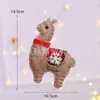 Decorações Criativas de Tecido de Natal Pequenas Pingentes, Montagem de Cena, Bonecos de Árvore de Natal, Sino, Enfeites de Bengala