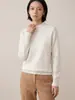 Suéter de punto fino de una sola pieza sin costuras, estilo lujo ligero, adelgazante, manga larga, top de otoño e invierno, versátil y elegante, camiseta básica de cuello semi-alto, suéter para mujer