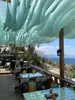 Decorações de Teto de Gaze ao Vento Modernas para Pousadas ao Ar Livre, Hotéis Litorâneos, Restaurantes de Mercado e Arranjos de Toldo para Acampamento