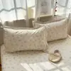 Nueva funda de almohada de algodón puro con estampado fresco, tamaño individual, 100% algodón, pieza única para dormitorio, 48x74, borde ancho, funda de almohada al por mayor