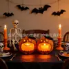 Luz de Vela Electrónica LED de Calabaza de Halloween con Decoración de Murciélago, Luz de Atmósfera Espeluznante, Suministro Transfronterizo