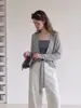 Cardigã de malha branco fino e macio estilo coreano para mulheres, design de primavera, peça externa casual, proteção solar e camisa para ar condicionado