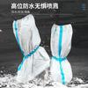 Cubrezapatos Desechables Película Transpirable No Tejido Tubo Largo Cubre Pies Protector Impermeable Aislamiento Cubre Zapatos Tubo Alto Cubrezapatos de Pegatina