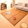Almofada de chão dobrável estilo japonês espessada para resfriamento para uso doméstico na sala de estar e quarto, tapete de rattan para cama tatame de verão