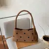 Bolsa de Mão Estilo Coreano Ins com Bolinhas e Desenho Animado, Bolsa Transversal de Ombro Feminina, Bolsa de Mão Versátil de Alta Moda para Mulheres