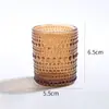 Portavelas de Vidrio de Color Vintage con Puntos Grandes en Relieve, Adorno de Portavelas con Fragancia para Ambiente del Hogar, Frasco Vacío