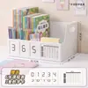 Porta-canetas temporizador regressivo infantil, suporte para livros, porta-canetas de alta aparência estilo ins, caixa de armazenamento, organizador de mesa multifuncional para canetas