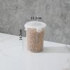 Recipiente de Armazenamento de Grãos Jarra de Plástico Transparente Cozinha Pote para Leite em Pó com Tampa Caixa de Armazenamento Selada Pote de Armazenamento Atacado