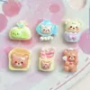 Mini Oso Juguete de Comida Dibujos Animados Resina Accesorios Oso Chef Decoración de Pan Pasador Funda de Teléfono Celular Paquete de Materiales para Uñas