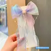 Diadema Infantil Niña Lazo Arcoíris Trenzado Pasador Tocado Coleta Cinta para el Cabello Pasador Accesorios para el Cabello de Niña de Verano