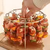 Nuevo modelo de parrilla vertical, freidora de aire redonda para el hogar, asador de brochetas, horno, brocheta para barbacoa, multifuncional, fácil de usar, duradera y portátil