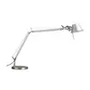 Lámpara de escritorio mecánica de brazo largo estilo industrial Tolomeo italiana, diseñada para uso en oficina, con luz de lectura amigable para la vista y construcción de aluminio