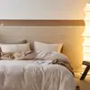 Juego de lujo de cuatro piezas 100% algodón teñido en hilo de 60 hilos, algodón lavado, funda de edredón de algodón puro con patrón jacquard, juego de ropa de cama suave y amigable con la piel
